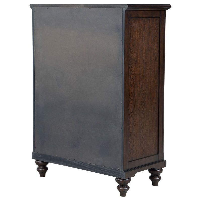Berwick - 5 Drawer Chest With Felt Lined Top Drawers - Dark Oak