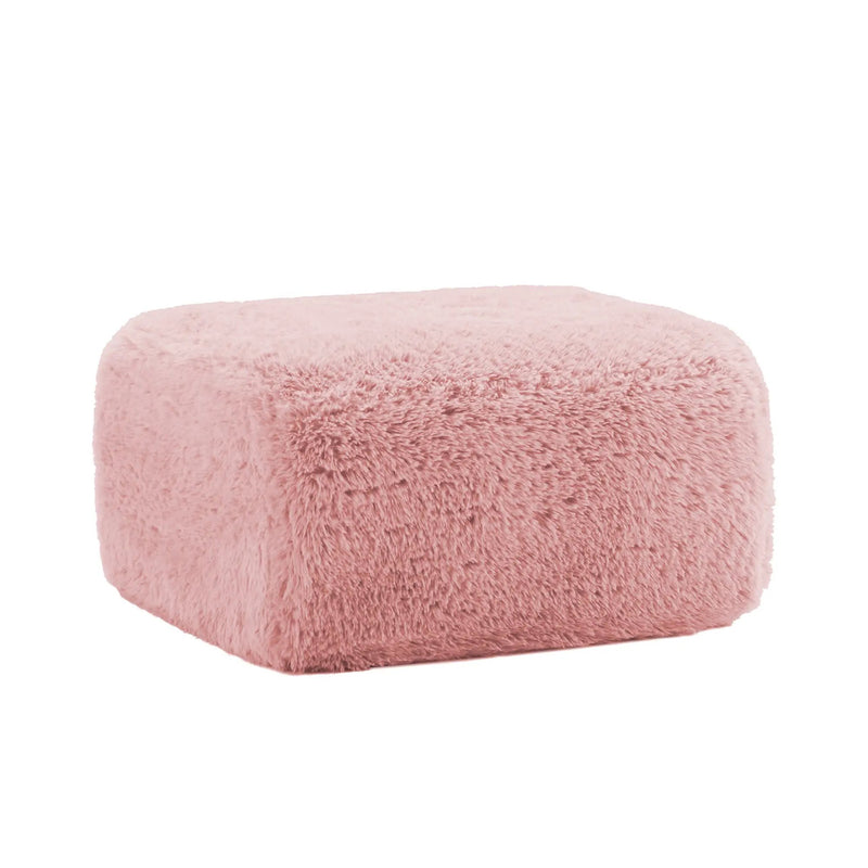 Aviana Ottoman Plush Fabric - Pink by HouseOfZazla