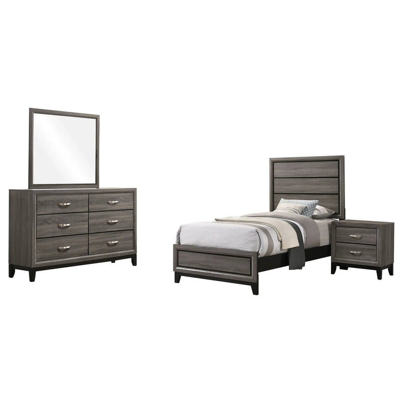Watson Four-piece Twin Bedroom Set Grey Oak by Unique Piece Furniture