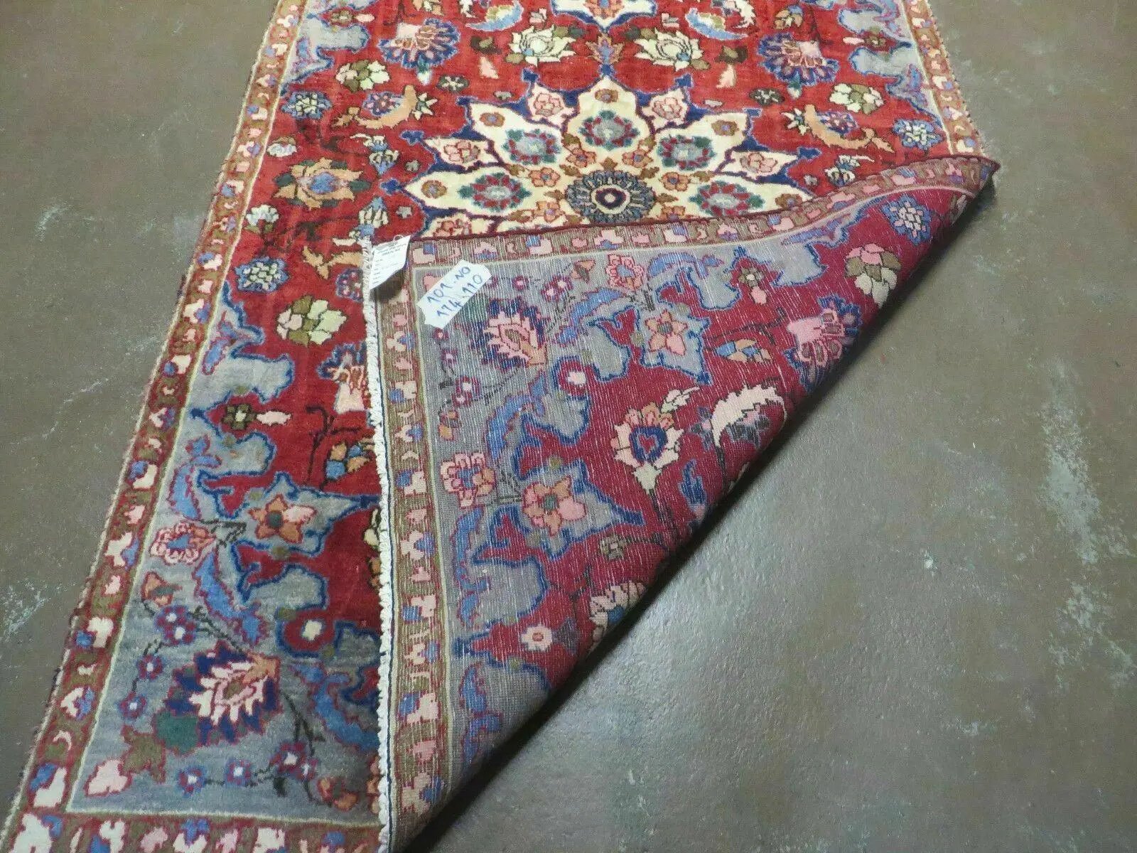 4' X 6' Antique Handmade India Floral Oriental Wool Rug Vegetable Dyes #120 by Jewel Rugs