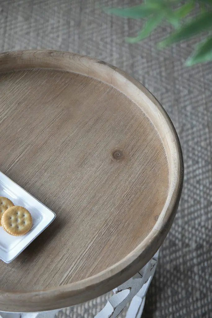 Stylish Rustic Round Wooden Table by Unique Piece Furniture