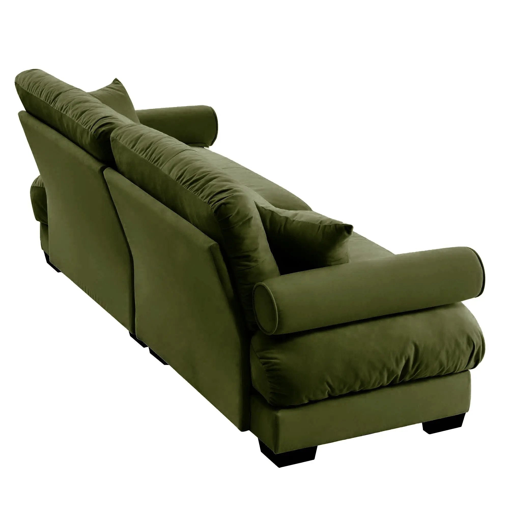 Modern Sofa With Bolstered Armrests And Pillows by HouseOfZazla