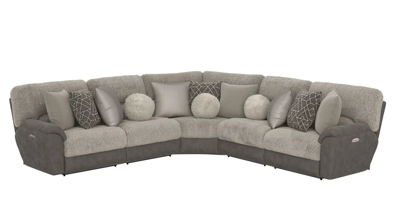 Rendezvous - 5 Piece Modular Sectional With 3 Reclining Seats - Umber by Unique Piece Furniture