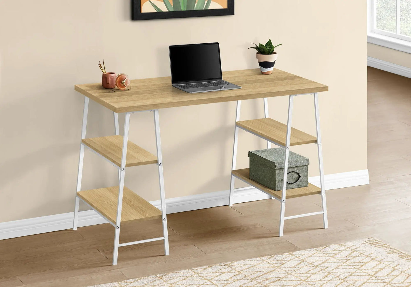 Computer Desk For Home Office, Laptop, Storage Shelves, Contemporary & Modern by Unique Piece Furniture