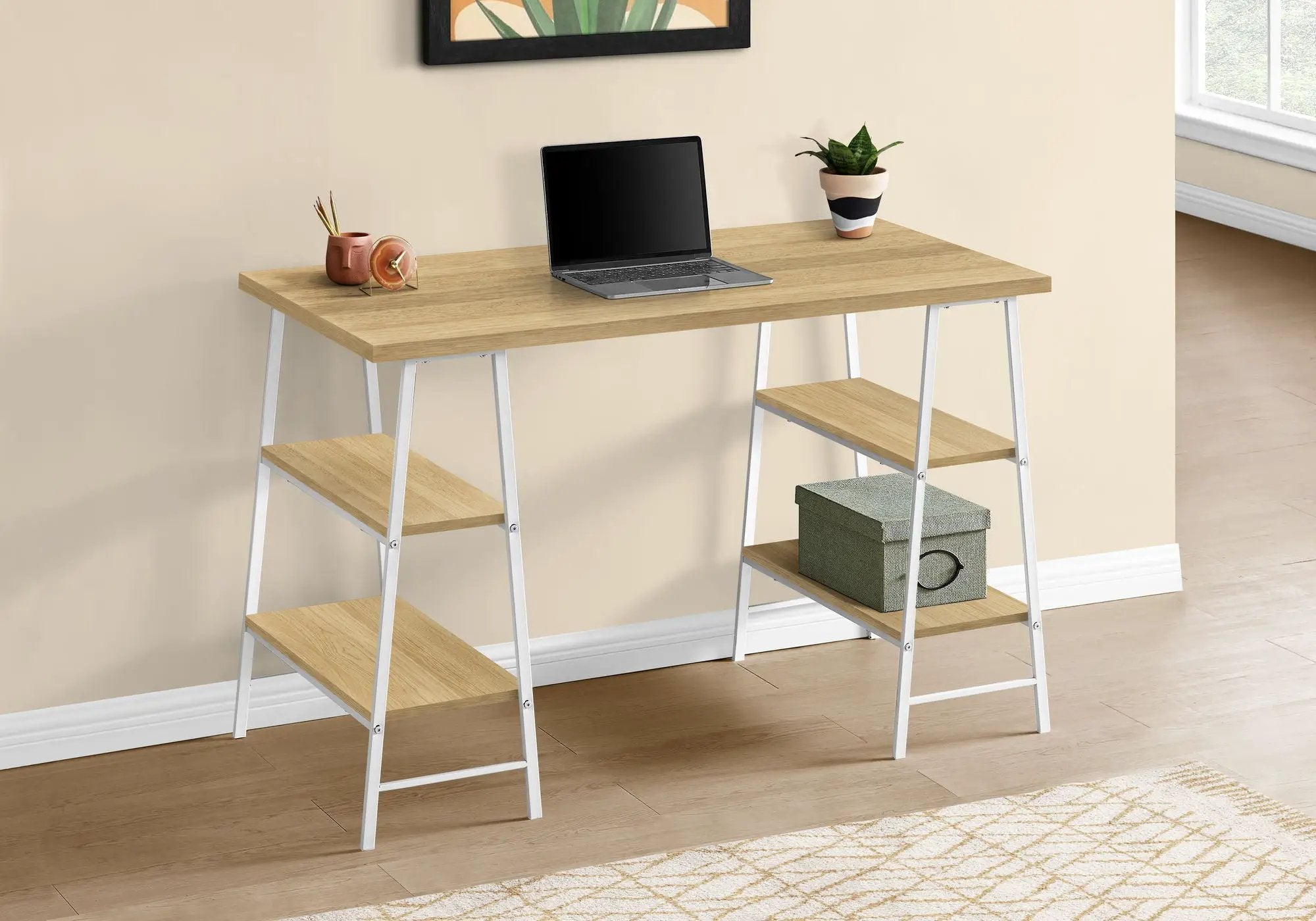 Computer Desk For Home Office, Laptop, Storage Shelves, Contemporary & Modern by Unique Piece Furniture