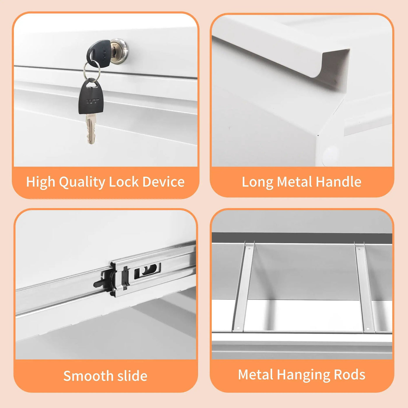 Premium Drawer Metal Lateral File Cabinet With Lock by HouseOfZazla