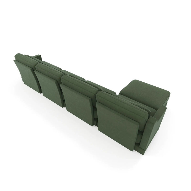 Stylish Sofa With Ottoman And Lumbar Pillows, Ergonomic Design by HouseOfZazla