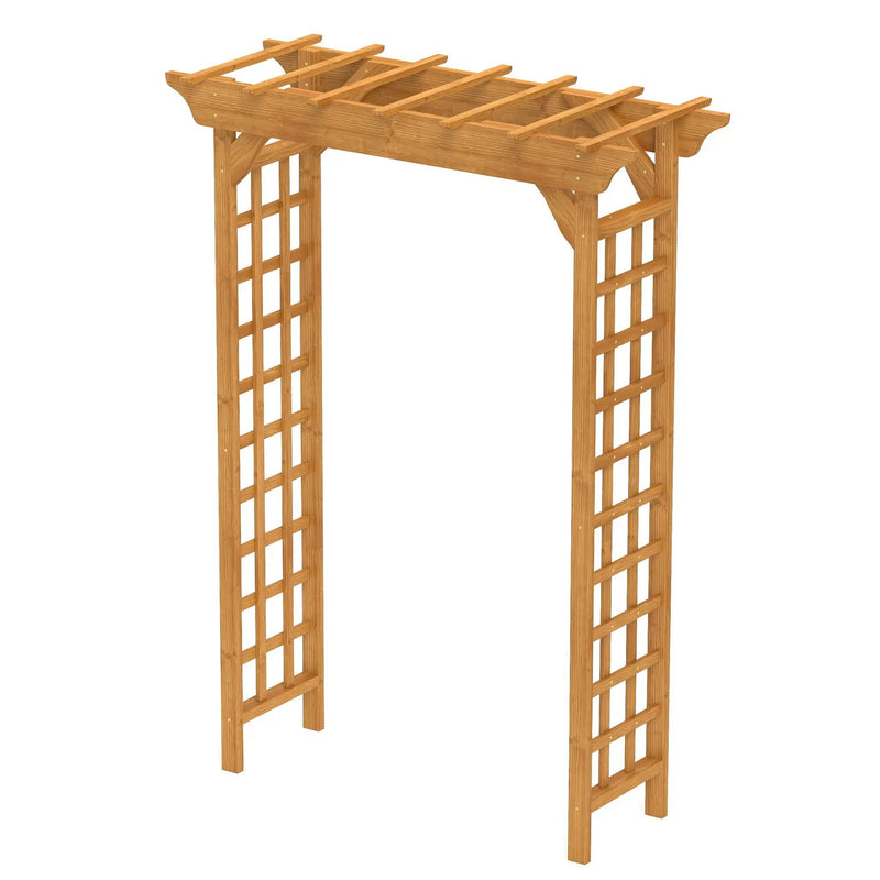 Arbor, Wedding Arch For Ceremony, Trellis For Plant Climbing, Christmas Decor Pergola For Garden Backyard - Yellow by HouseOfZazla