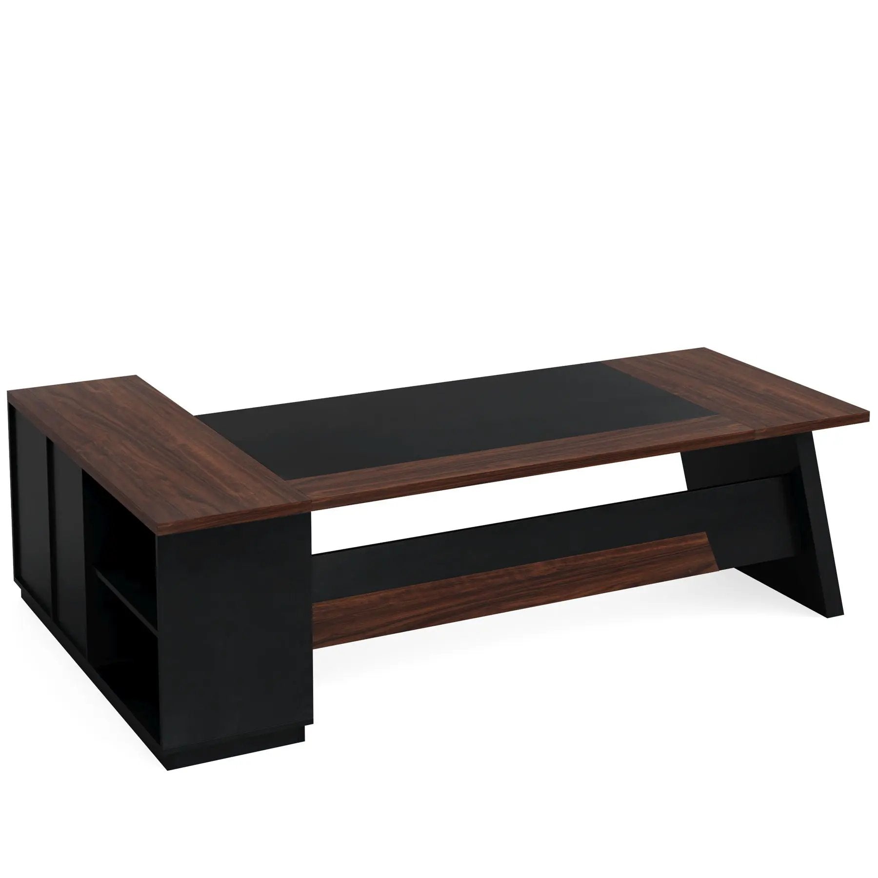 L-Shaped Executive Desk With File Cabinet & Drawers by HouseOfZazla