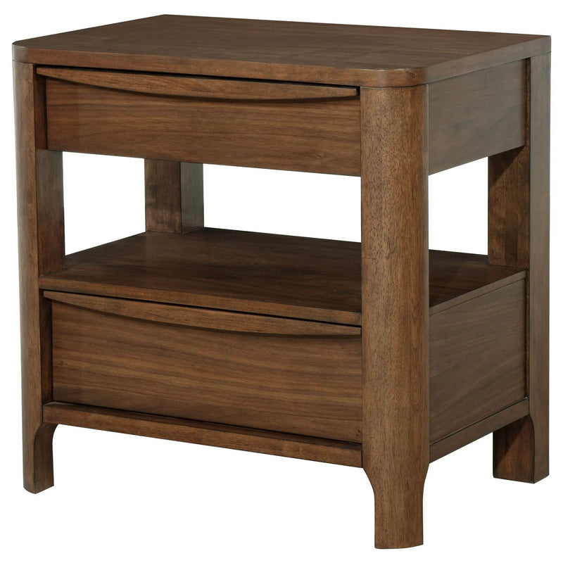 Maderia 2-drawer Nightstand Bedside Table Walnut by Unique Piece Furniture