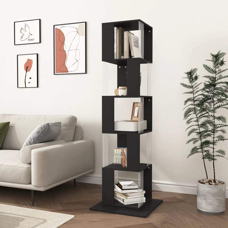 360° Rotating Bookshelf with Acrylic Plate by HouseOfZazla