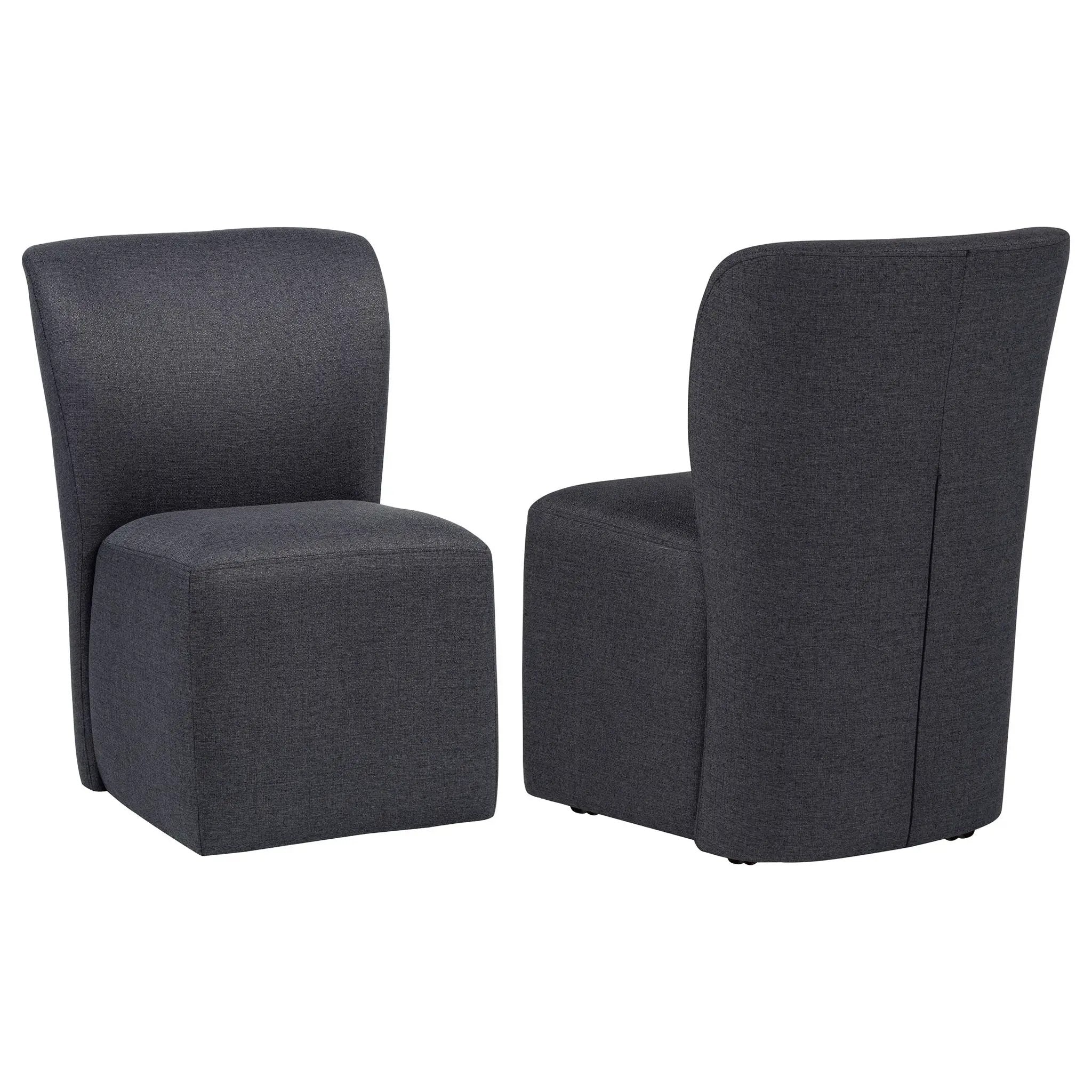 Jaelynn Upholstered Parsons Dining Side Chair Charcoal (Set of 2) by Unique Piece Furniture