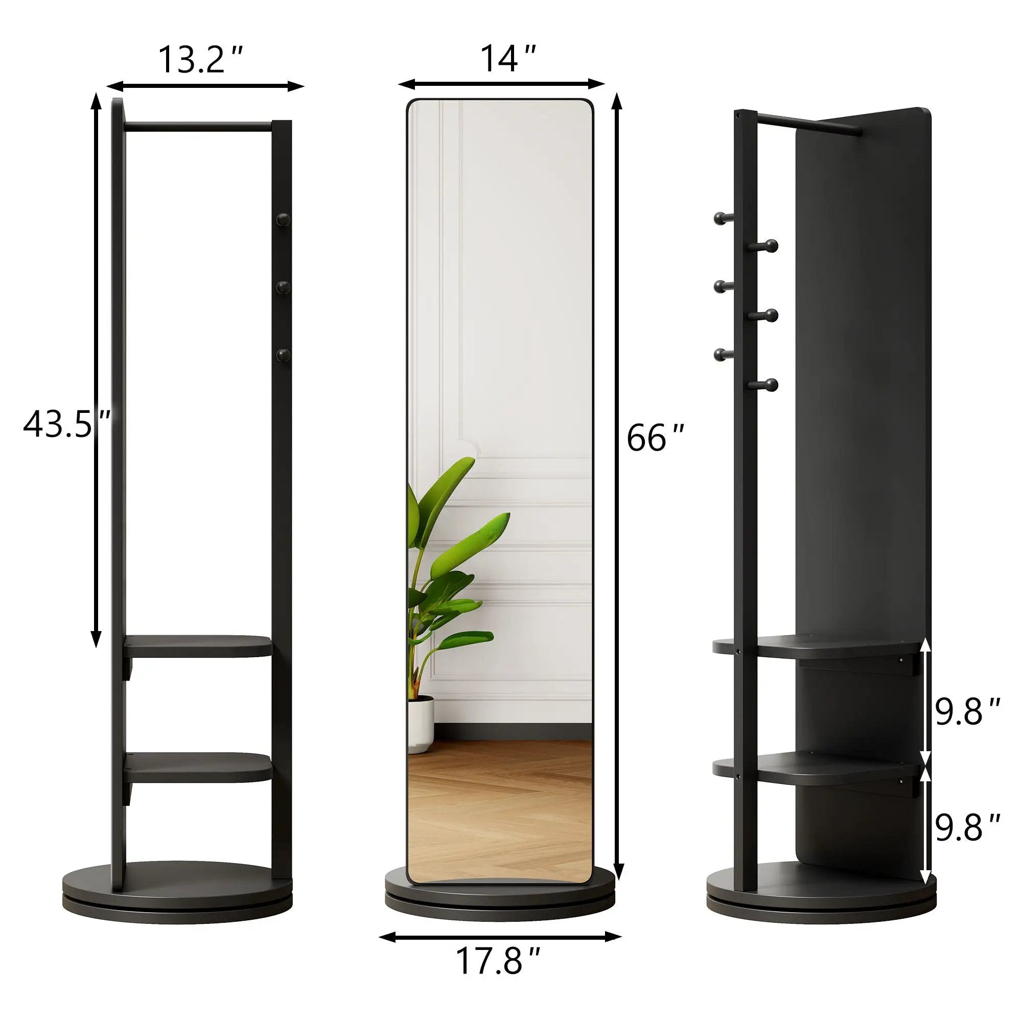3 In 1 Multifunctional Full-Length Clothing Mirror by HouseOfZazla