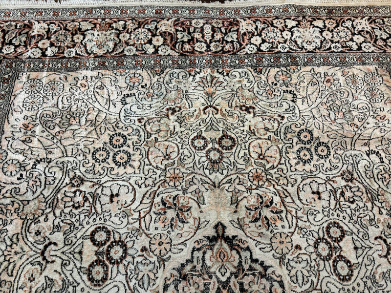 Silk Indian Kashmiri Rug 6x9 by Jewel Rugs