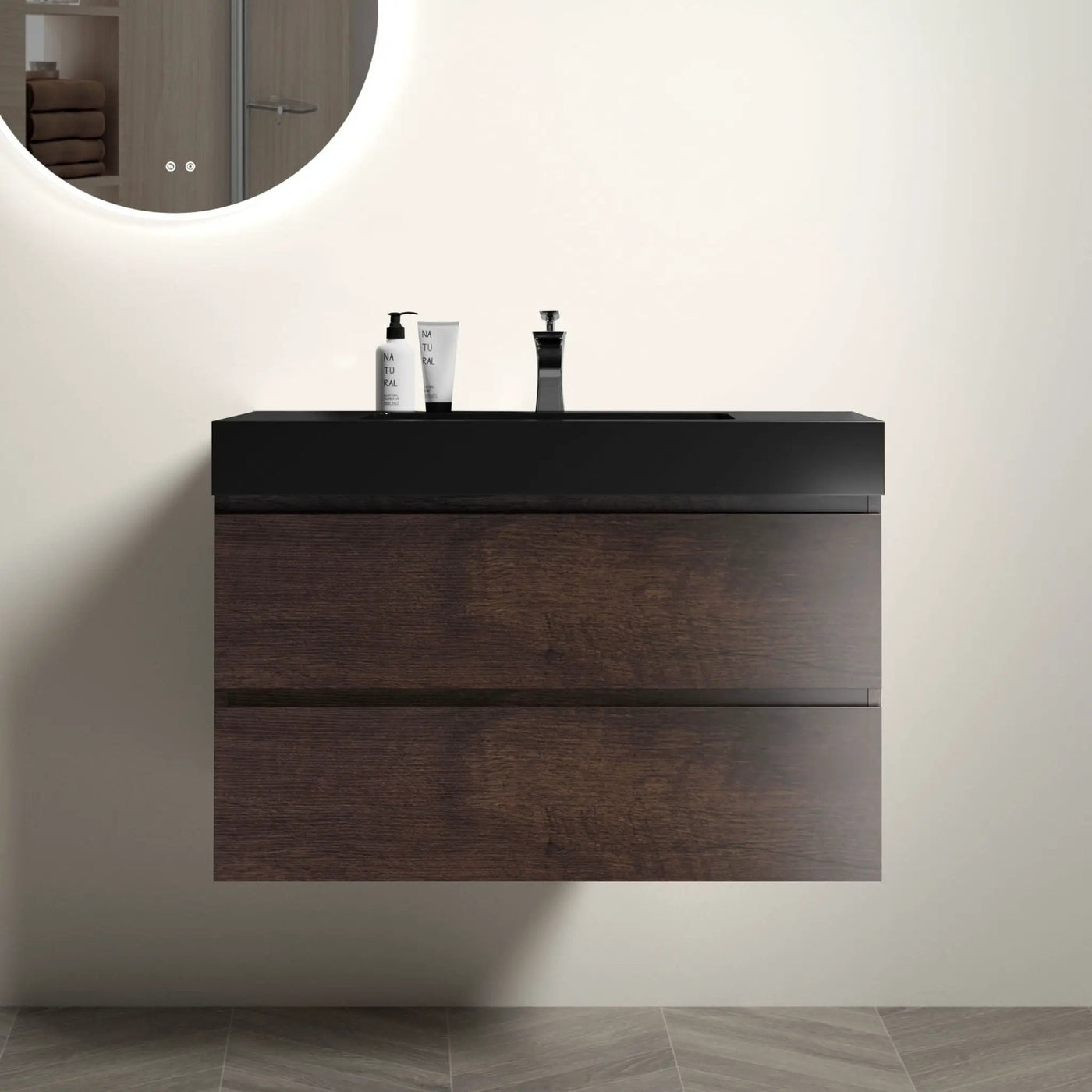 Alice - Bathroom Vanity Wall Mounted With Sink, Large Storage by Unique Piece Furniture