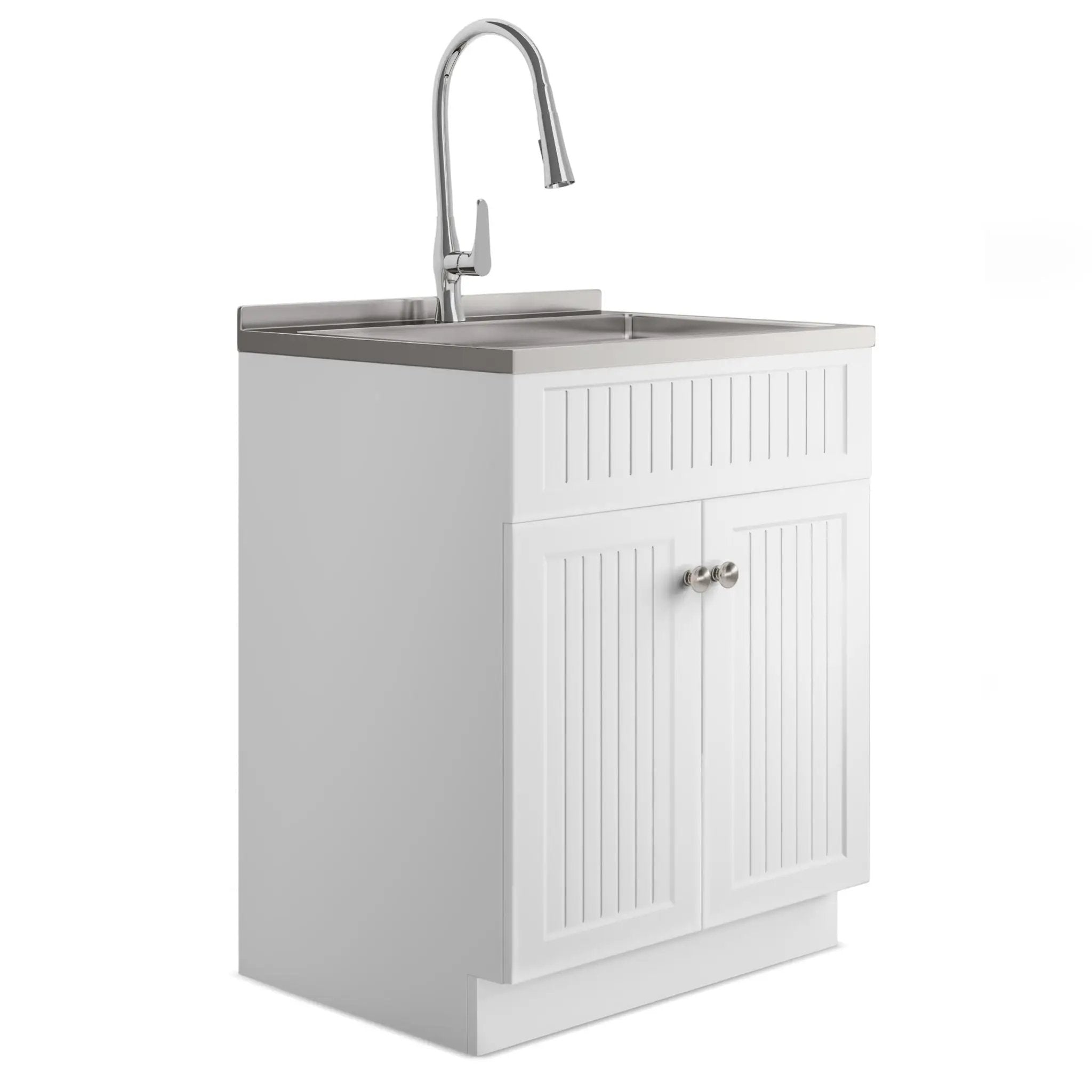 Beckham - Laundry Cabinet & Faucet And Stainless Steel Sink by Unique Piece Furniture