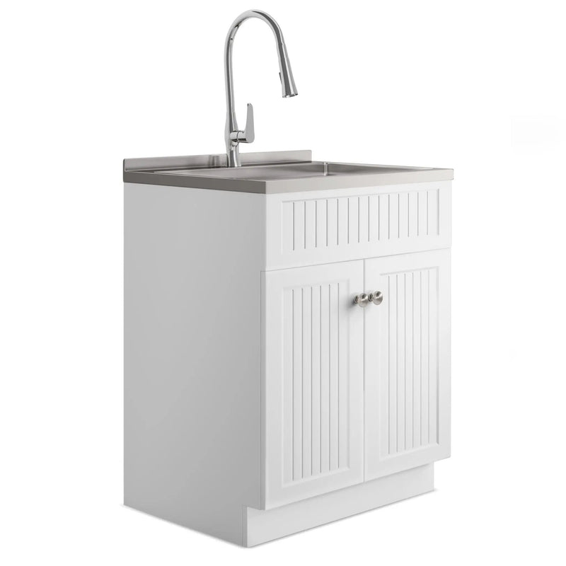 Beckham - Laundry Cabinet & Faucet And Stainless Steel Sink by Unique Piece Furniture
