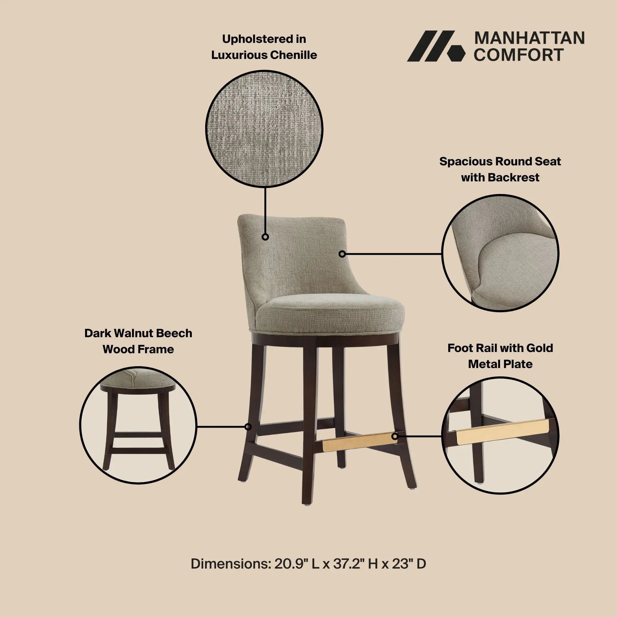 Lucia - Counter Stool by HouseOfZazla