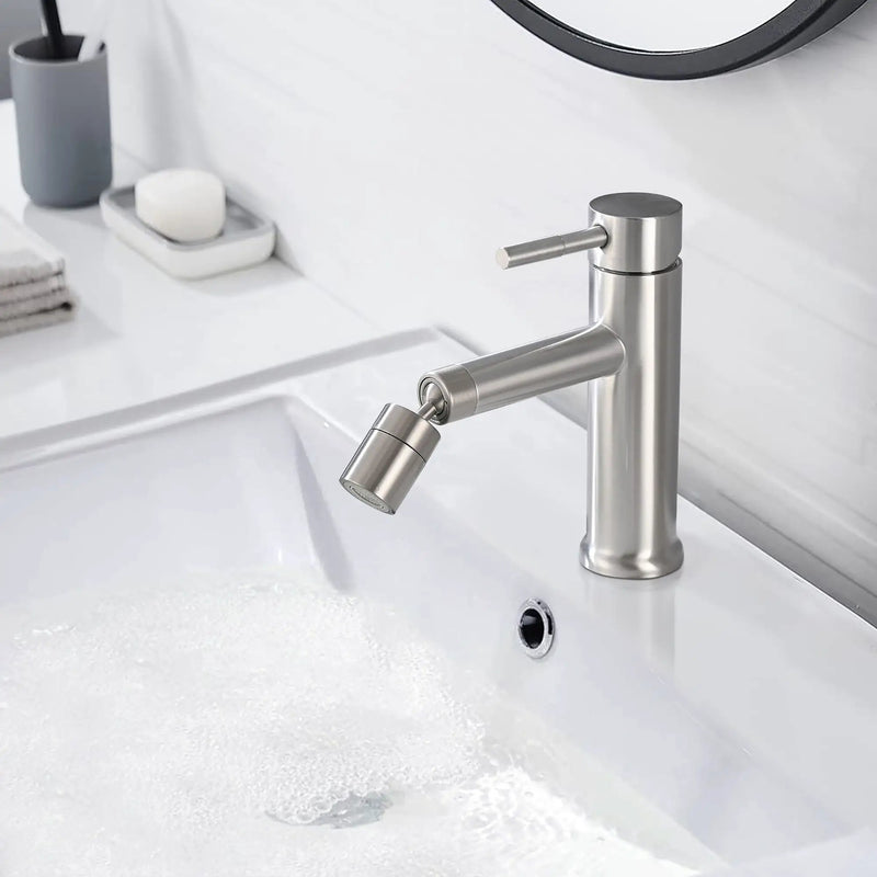 2 Mode Bathroom Faucet With 360 Degree Rotating Aerator For Sink by HouseOfZazla