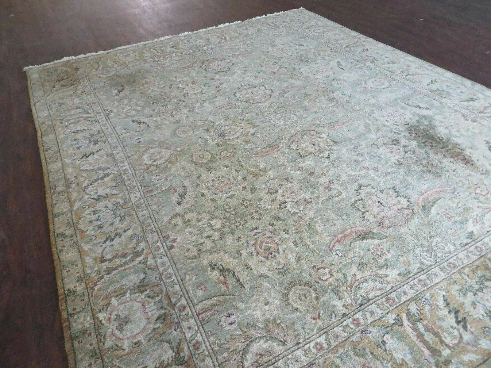 8' X 10' Vintage Handmade India Floral Oriental Top Quality Jaipur Tea Wash by Jewel Rugs
