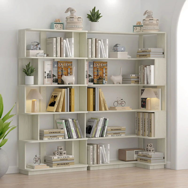Modern 5 Tier Open Storage Bookcase by HouseOfZazla