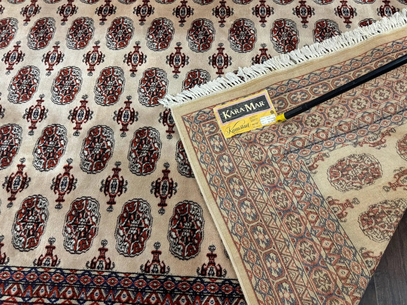 Karastan Rug 8.2 x 11.6 Beige Bokhara, Wool Pile, Vintage Discontinued Karastan Area Rug, Belgium Power Loomed Rug by Jewel Rugs