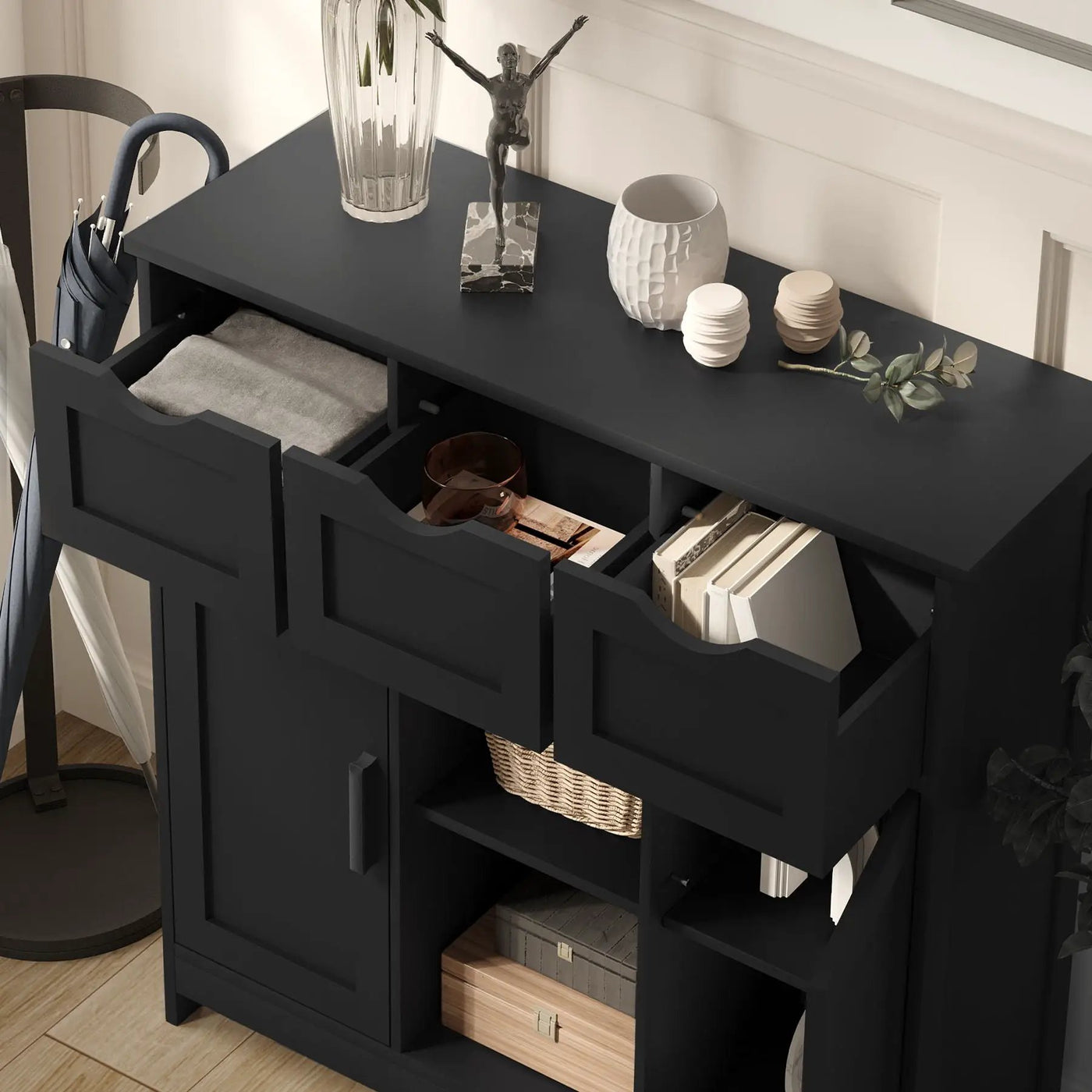 Storage Cabinets, Wooden Floor Cabinet, With Drawers And Shelves Storage Cabinets, Accent Cabinet For Living Room, Bedroom, Bathroom Furniture Home Decor by Unique Piece Furniture