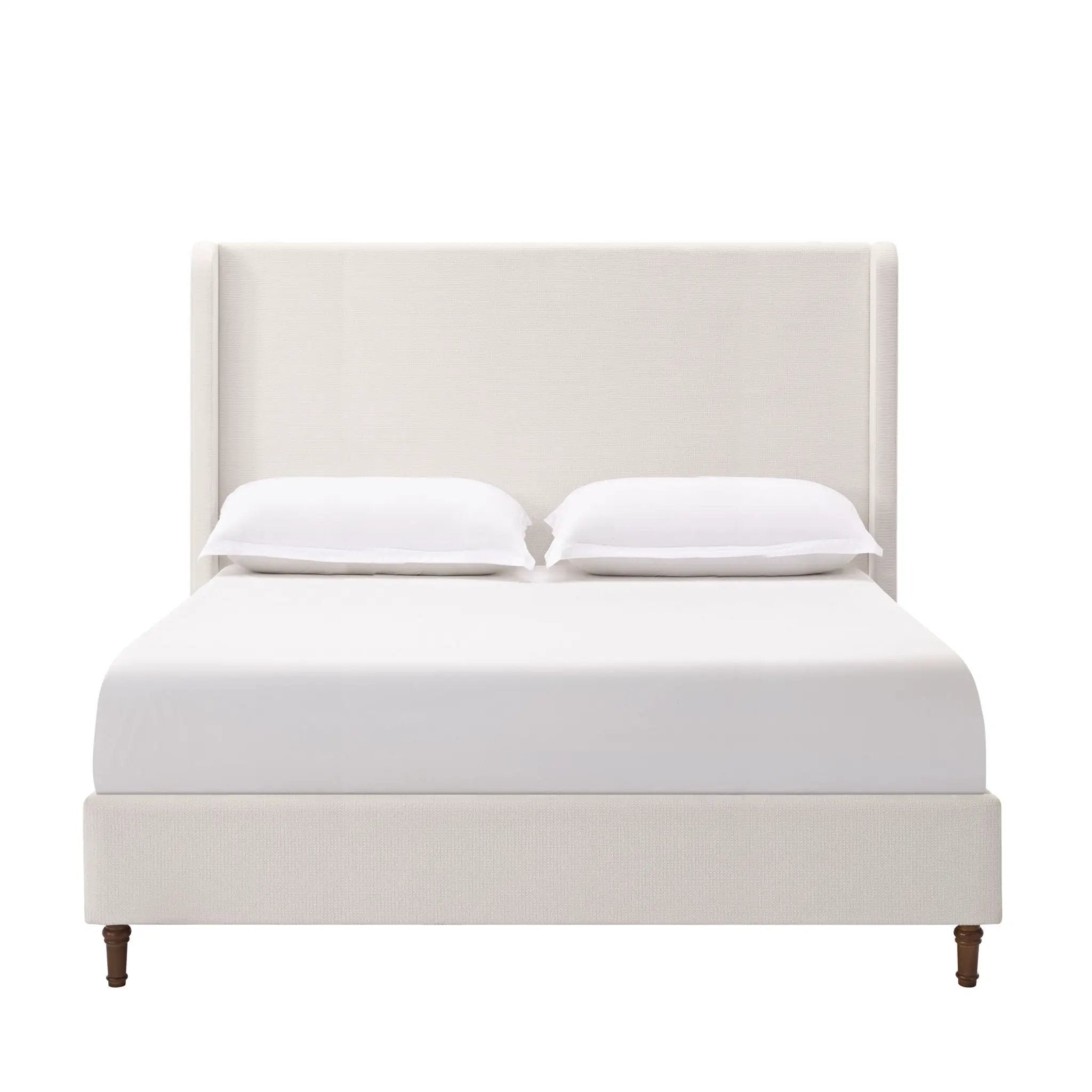 Harper - Tall Headboard Upholstered Bed / High Headboard / Elegant Simplicity / No Box Spring Needed by HouseOfZazla