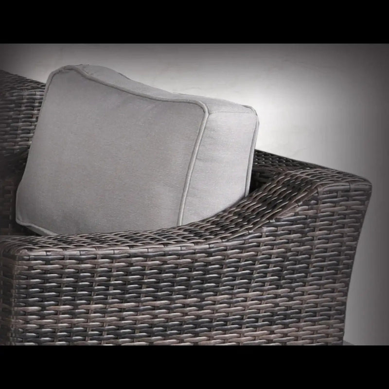 Outdoor Swivel Patio Chair With Cushions (Set of 2) - Brown by Unique Piece Furniture