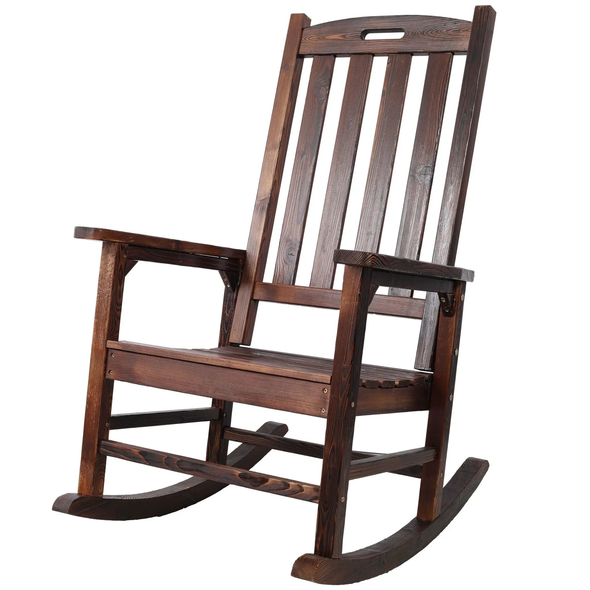 Oversized Porch Rocker Chair With Wide Seat And Tall Backrest by Unique Piece Furniture
