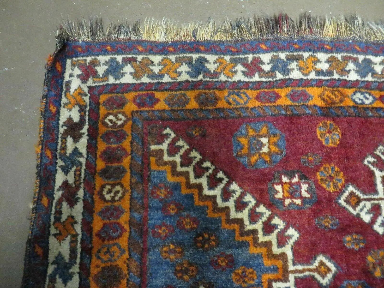 4' X 7' Antique Handmade Tribal Turkish Wool Rug Nice by Jewel Rugs