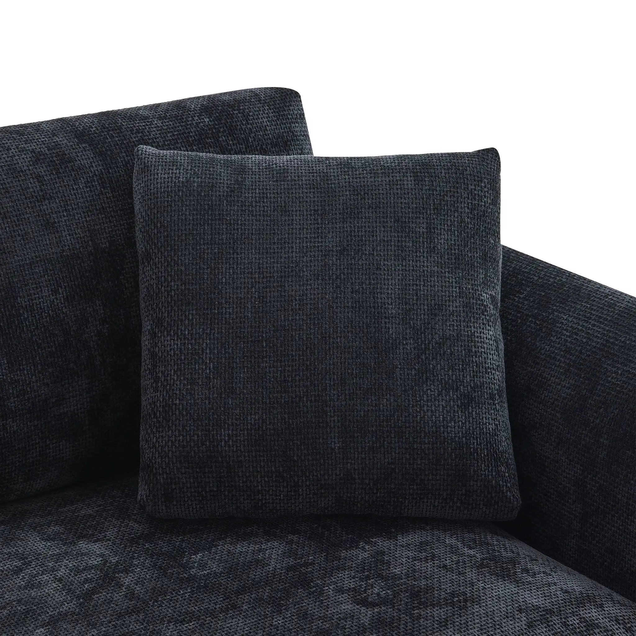 Modern Cloud Sectional Sofa L Shaped Luxury Couch Set With 2 Free Pillows 4 Seat With Oversized Chaise by HouseOfZazla