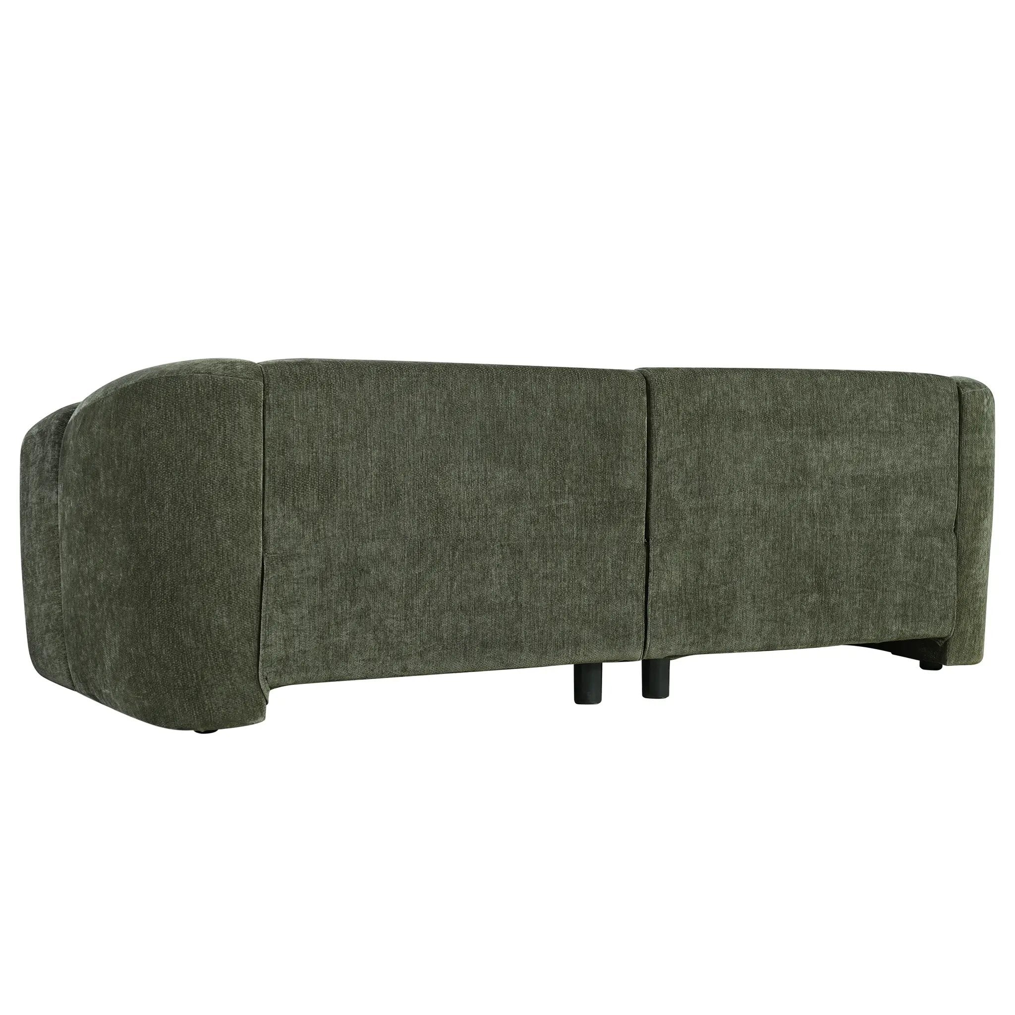 87.4" Modern Minimalist Curved Block Sofa by HouseOfZazla