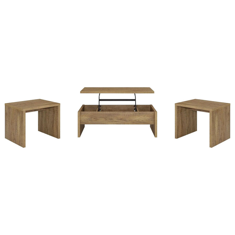 Canoga 3-piece Lift Top Cocktail Coffee Table Set Mango by Unique Piece Furniture