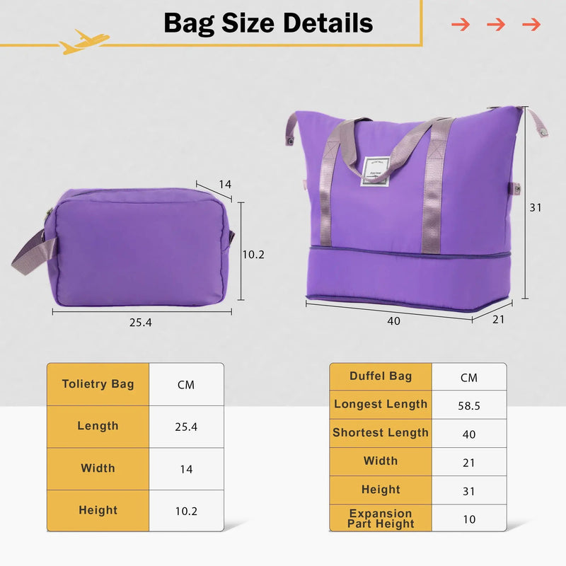 2 Piece Luggage Set With Bags Expanable Spinner Wheels ABS Lightweight Suitcase With Tsa Lock 20" / 28" by HouseOfZazla