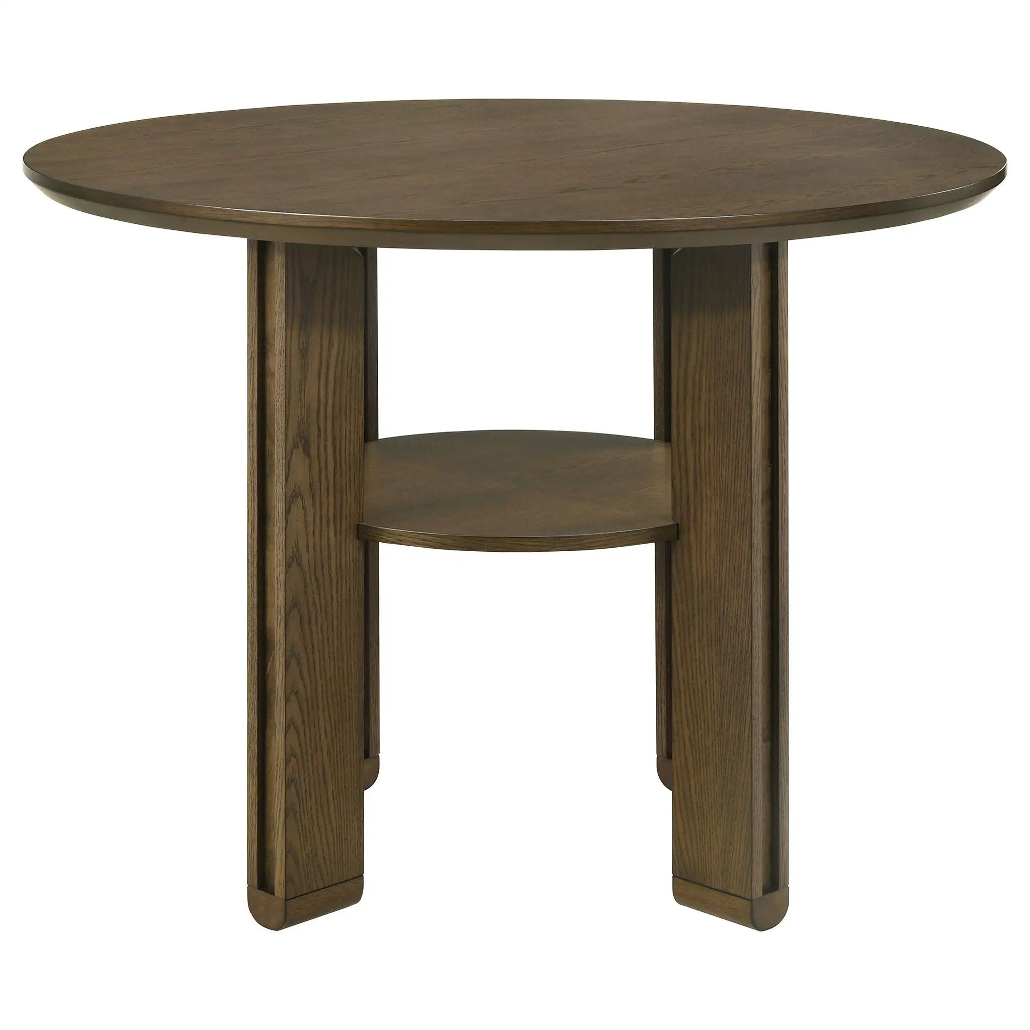 Crispin - 5 Piece Counter Height Dining Set With Upholstered Chairs - Brown