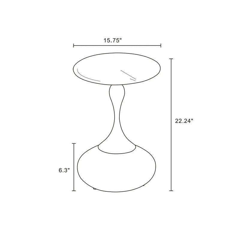 Patchin - End Table - Brown / Gold by HouseOfZazla