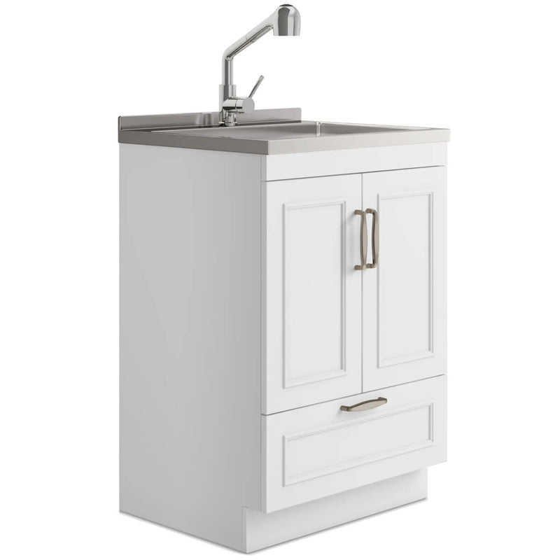 Cardinal - Laundry Cabinet With Faucet And Sink - White - Wood by Unique Piece Furniture