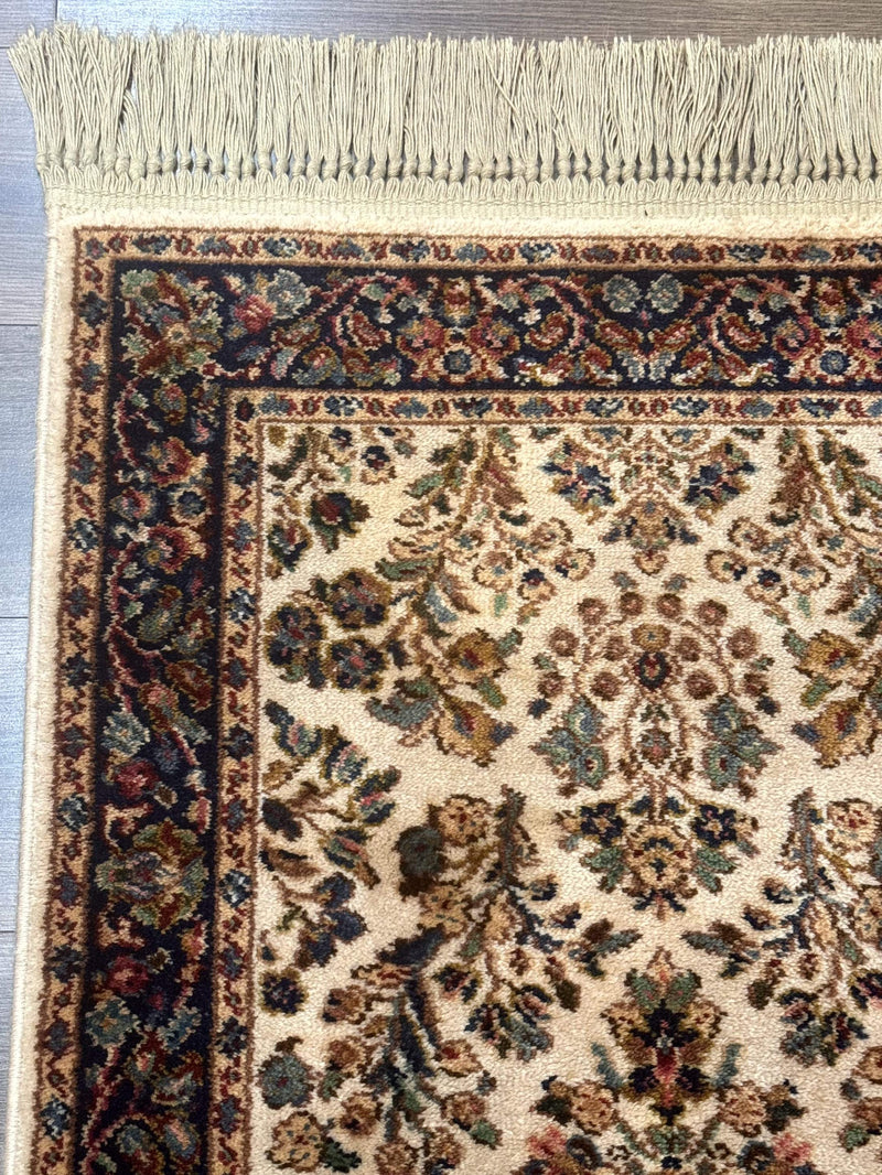 Karastan Rug 2x4, Ivory Sarouk #760, Vintage Wool Small Karastan Carpet, Original 700 Series, Discontinued by Jewel Rugs