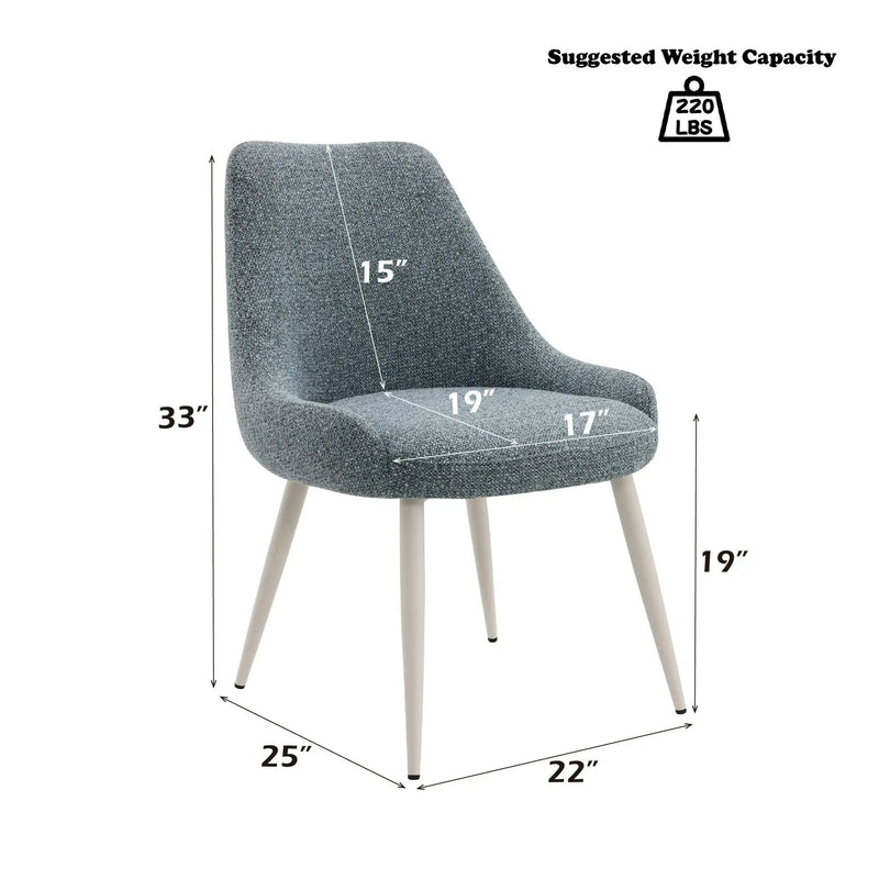 Table Side Chair - Light Blue by Unique Piece Furniture