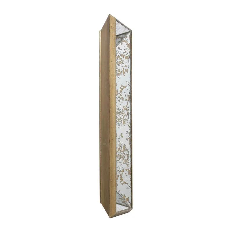 Antique Rectangle Mirror With Floral Accents, Mirrored Display Tray, Hanging Wall Mirror by Unique Piece Furniture