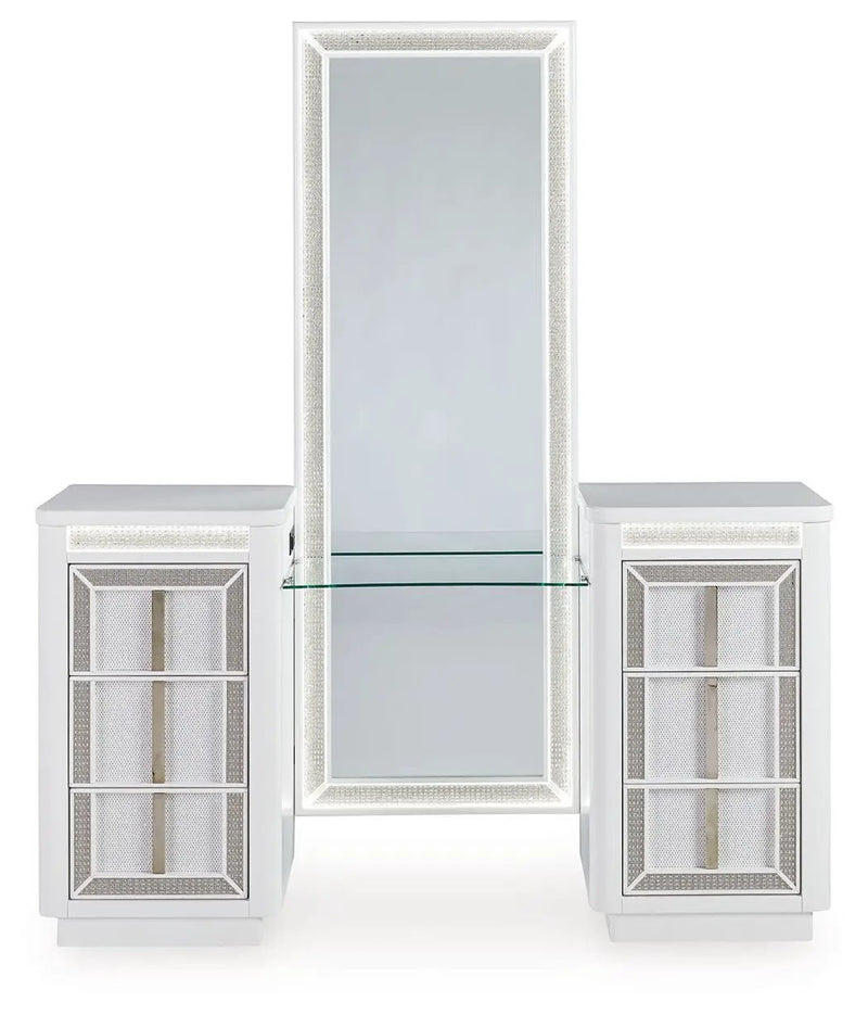 Chalanna - Vanity With Mirror - White by Unique Piece Furniture