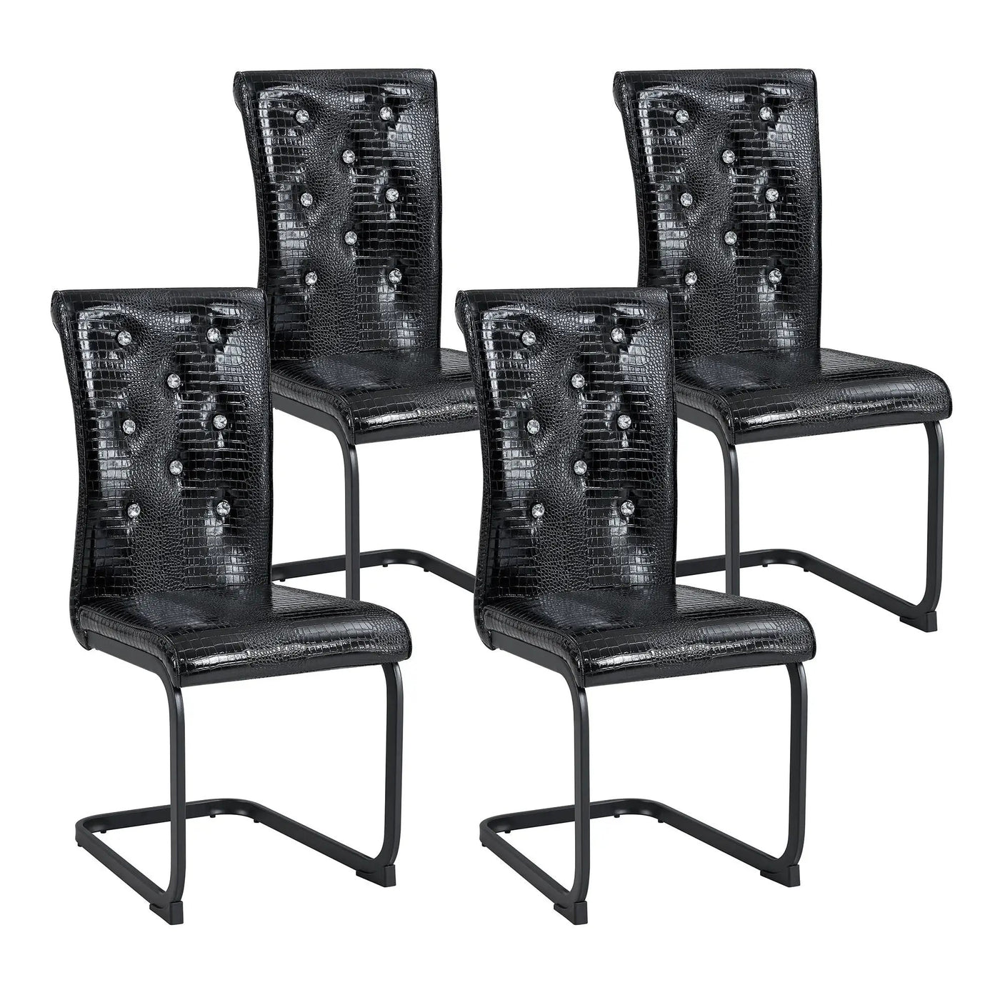 Alligator Skin Upholstered Dining Chairs by HouseOfZazla