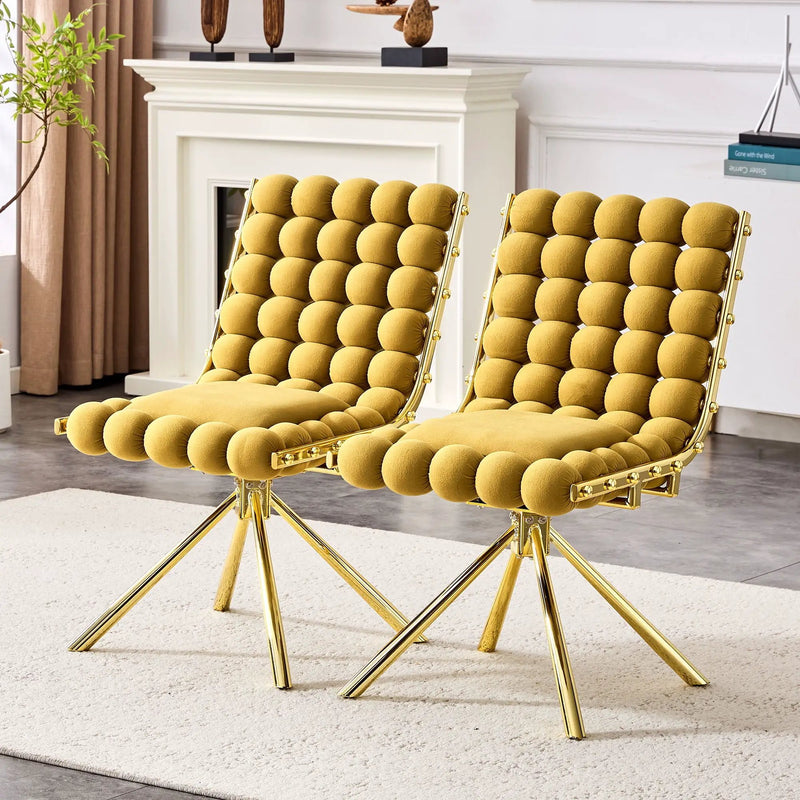 Puffy Bubble, Ball Chain Dining Chairs For Dining Room (Set of 2) by Unique Piece Furniture