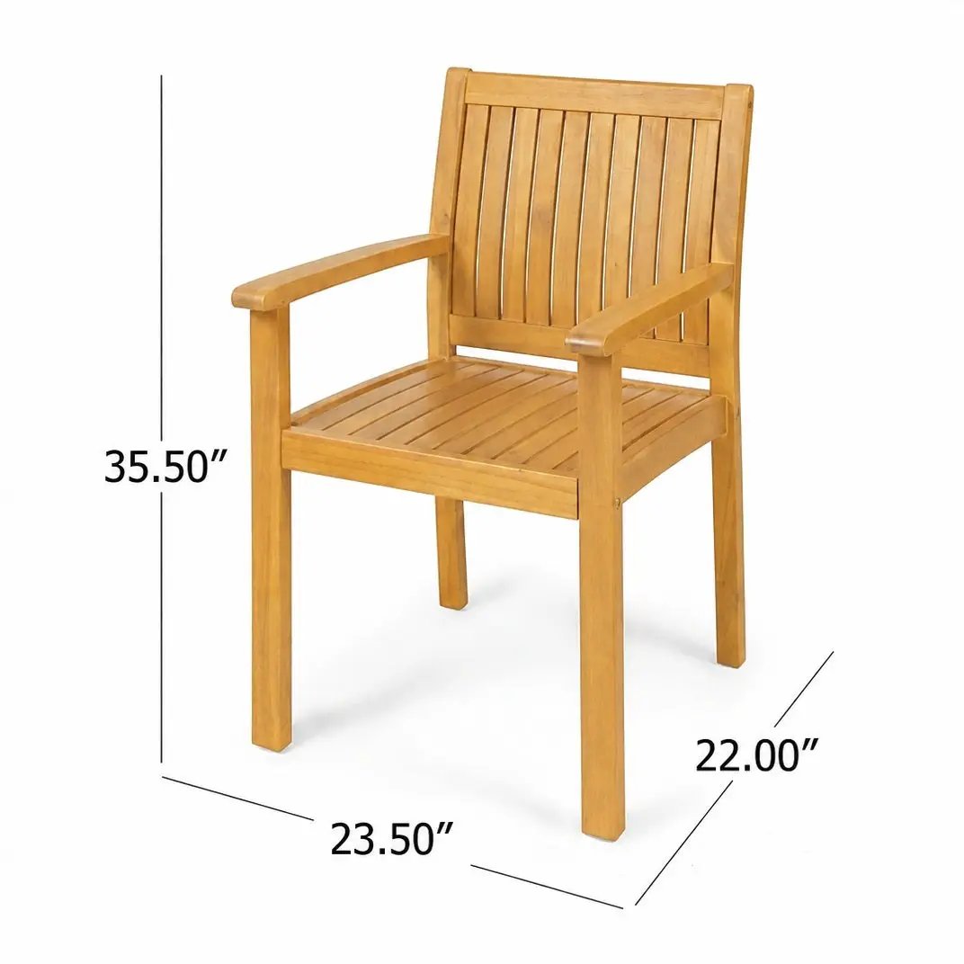 7-Piece Acacia Wood Outdoor Dining Set by HouseOfZazla