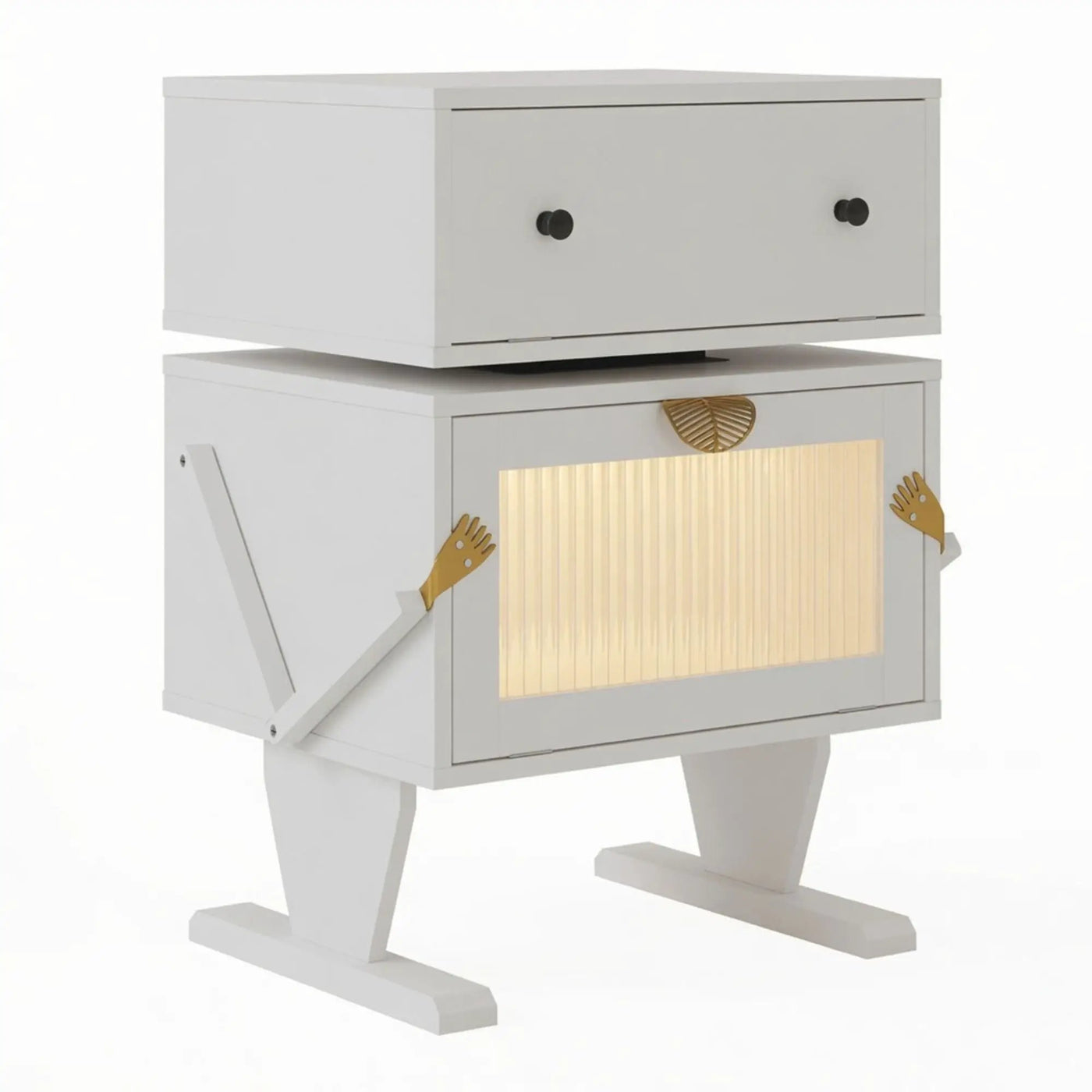 Robot LED Nightstand With 360° Rotating Drawer by HouseOfZazla