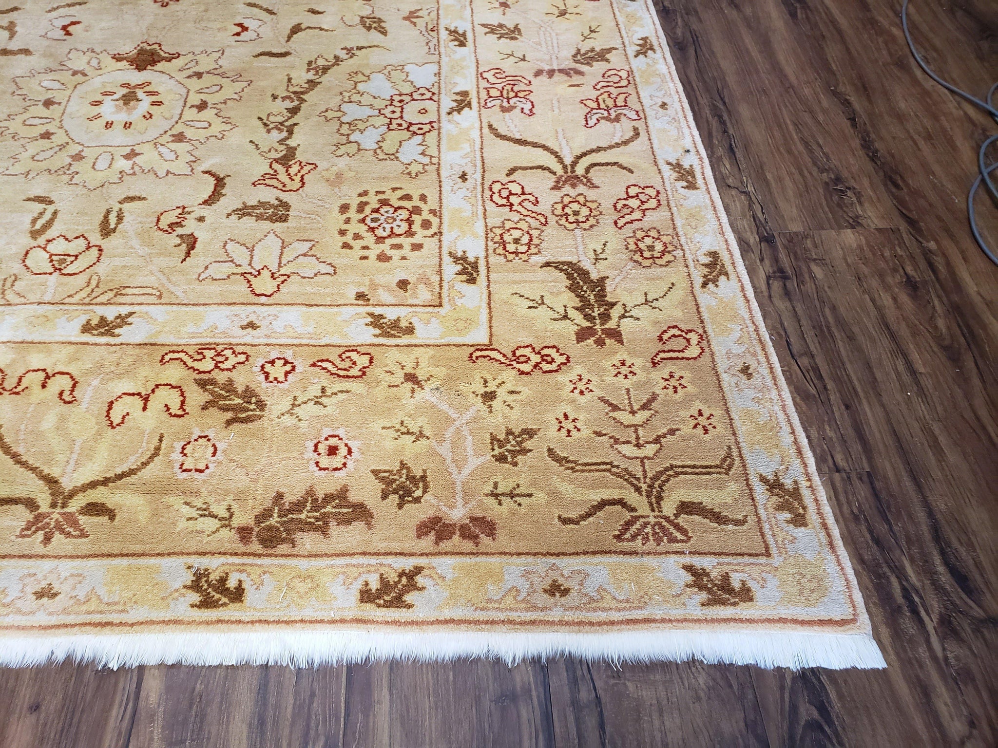 Vintage Turkish Oushak Area Rug 6x9, Wool Hand-Knotted by Jewel Rugs