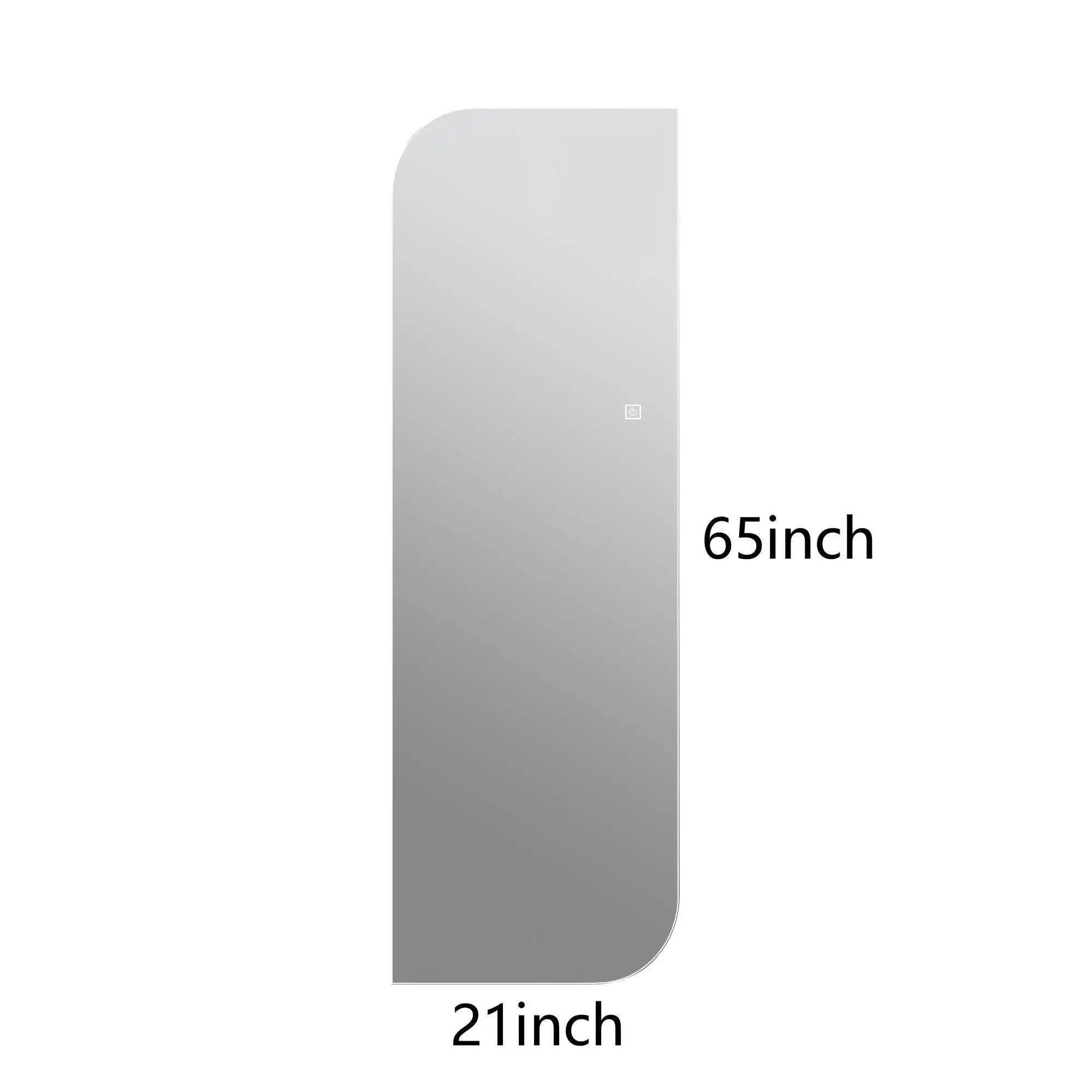 Irregular Shape LED Full Length Wall Mirror With 3 Color Dimmable Lighting - Silver by HouseOfZazla