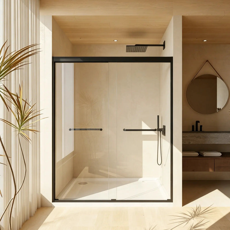 Aluminum Frame Double Sliding Shower Door by HouseOfZazla
