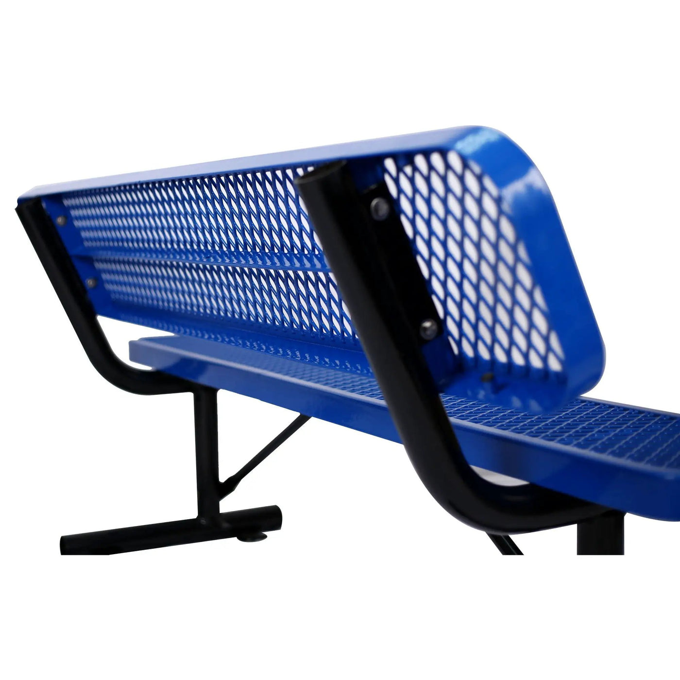 6' Outdoor Steel Bench With Backrest by Unique Piece Furniture